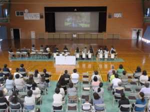 総会では先日、閑谷学校の日本遺産認定の話題に合わせNHKに取材された、本校の閑谷学校ボランティアガイドについての番組も視聴。