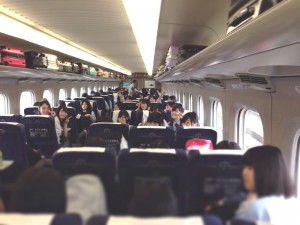 関東コースは新幹線で出発！