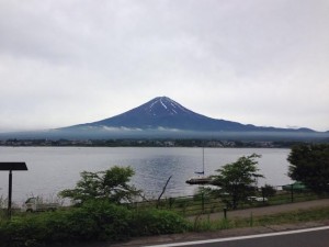 山中湖につきました