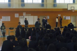 卒業生でもある和田さんは、自分の時にはなかった閑谷學の学びは、社会に出てから必ず役立つものだから、これからもがんばって、楽しんで、とエールを送ってくださいました。