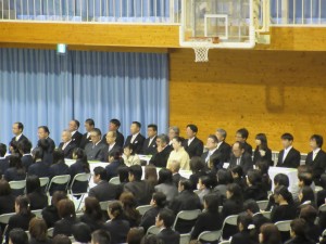教育委員会、県議、和気町長、近隣中学校校長先生など、多数の方に列席いただきました。