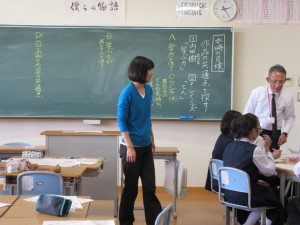 和気中学校で本校教員が出前授業